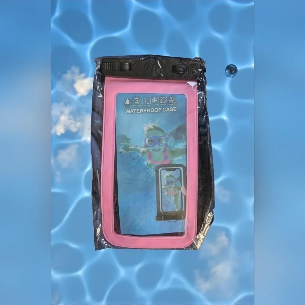 Universal Waterproof Phone Case Color Pink (New)